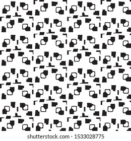 Simple black and white vector illustration. Abstract geometric background pattern