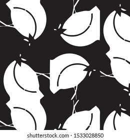 Simple black and white vector illustration. Abstract geometric background pattern