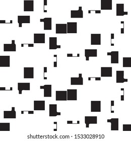 Simple black and white vector illustration. Abstract geometric background pattern
