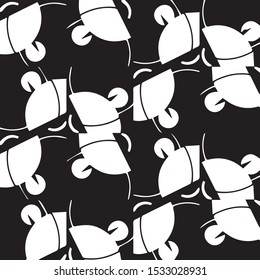 Simple black and white vector illustration. Abstract geometric background pattern