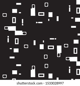 Simple black and white vector illustration. Abstract geometric background pattern