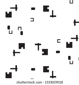Simple black and white vector illustration. Abstract geometric background pattern