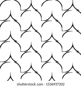 Simple black and white vector illustration. Abstract geometric background pattern
