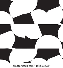 Simple black and white vector illustration. Abstract geometric background pattern