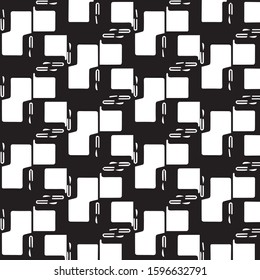 Simple black and white vector illustration. Abstract geometric background pattern