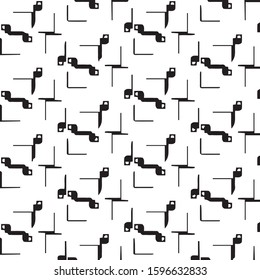 Simple black and white vector illustration. Abstract geometric background pattern