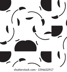 Simple black and white vector illustration. Abstract geometric background pattern