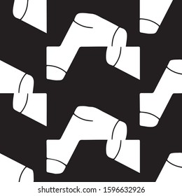 Simple black and white vector illustration. Abstract geometric background pattern
