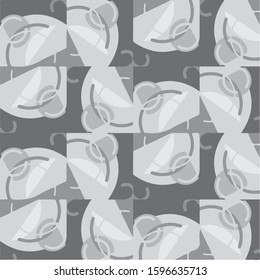 Simple black and white vector illustration. Abstract geometric background pattern