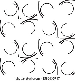 Simple black and white vector illustration. Abstract geometric background pattern