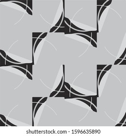 Simple black and white vector illustration. Abstract geometric background pattern