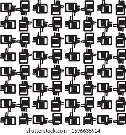 Simple black and white vector illustration. Abstract geometric background pattern