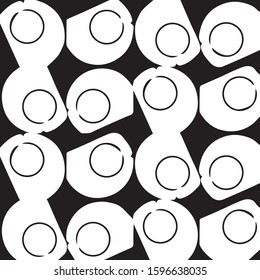 Simple black and white vector illustration. Abstract geometric background pattern