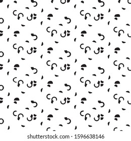 Simple black and white vector illustration. Abstract geometric background pattern