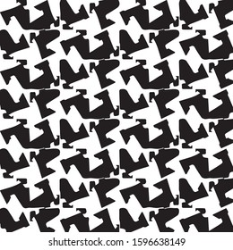Simple black and white vector illustration. Abstract geometric background pattern