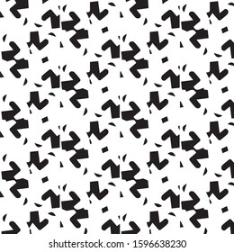 Simple black and white vector illustration. Abstract geometric background pattern