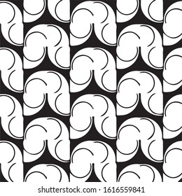 Simple black and white vector illustration. Abstract geometric background pattern