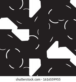 Simple black and white vector illustration. Abstract geometric background pattern