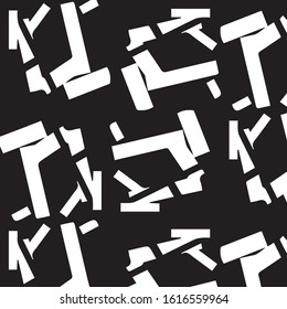 Simple black and white vector illustration. Abstract geometric background pattern