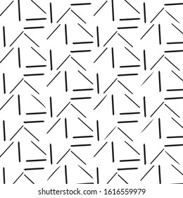Simple black and white vector illustration. Abstract geometric background pattern