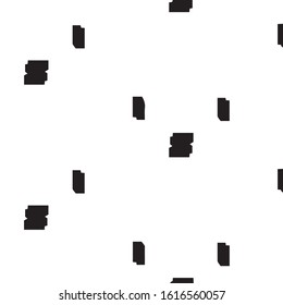 Simple black and white vector illustration. Abstract geometric background pattern