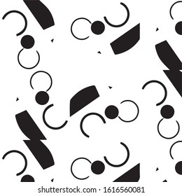 Simple black and white vector illustration. Abstract geometric background pattern