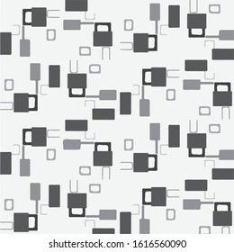 Simple black and white vector illustration. Abstract geometric background pattern