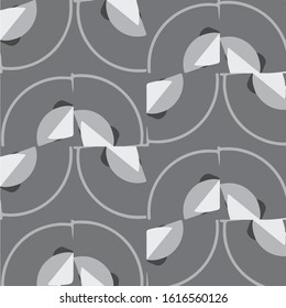 Simple black and white vector illustration. Abstract geometric background pattern