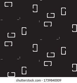 Ilustración vectorial simple en blanco y negro. Patrón de fondo geométrico abstracto