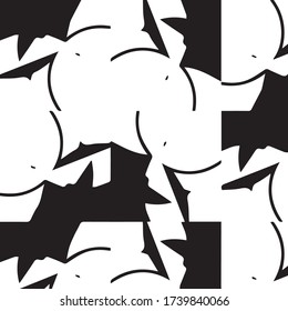 Ilustración vectorial simple en blanco y negro. Patrón de fondo geométrico abstracto