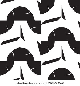 Simple black and white vector illustration. Abstract geometric background pattern