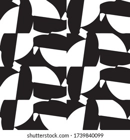 Simple black and white vector illustration. Abstract geometric background pattern