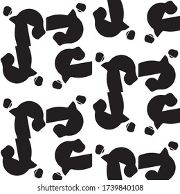 Simple black and white vector illustration. Abstract geometric background pattern