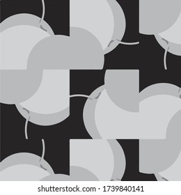 Simple black and white vector illustration. Abstract geometric background pattern