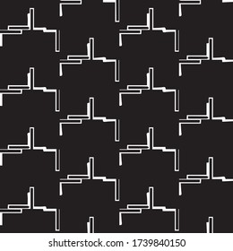Simple black and white vector illustration. Abstract geometric background pattern