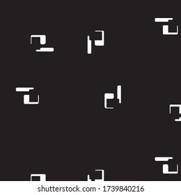 Simple black and white vector illustration. Abstract geometric background pattern
