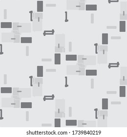 Einfache Schwarz-Weiß-Vektorgrafik. Abstraktes geometrisches Hintergrundmuster