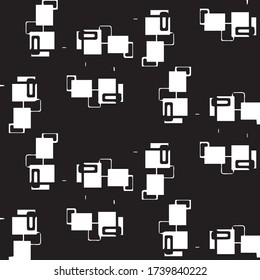 Simple black and white vector illustration. Abstract geometric background pattern