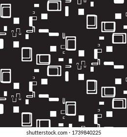 Simple black and white vector illustration. Abstract geometric background pattern
