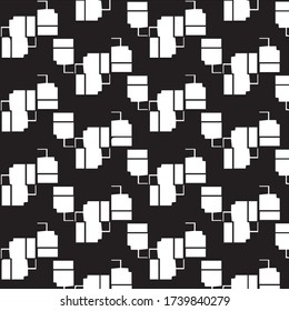 Ilustración vectorial simple en blanco y negro. Patrón de fondo geométrico abstracto