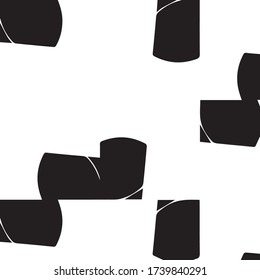Simple black and white vector illustration. Abstract geometric background pattern
