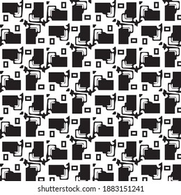 Simple black and white vector illustration. Abstract geometric background pattern