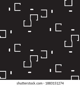 Ilustración vectorial simple en blanco y negro. Patrón de fondo geométrico abstracto