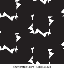 Simple black and white vector illustration. Abstract geometric background pattern