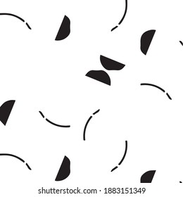 Simple black and white vector illustration. Abstract geometric background pattern