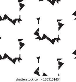 Ilustración vectorial simple en blanco y negro. Patrón de fondo geométrico abstracto