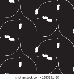 Einfache, schwarz-weiße Vektorgrafik. Abstraktes geometrisches Hintergrundmuster