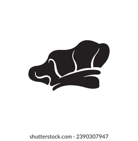 
Simple black and white vector illustration. icon sign or symbol. Chef's cap or hat. headdress in the kitchen.