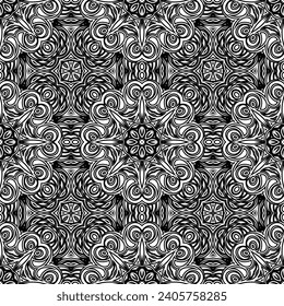 Einfache, schwarz-weiße Vektorgrafik. Abstraktes geometrisches Hintergrundmuster.