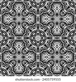 Simple black and white vector illustration. Abstract geometric background pattern.
